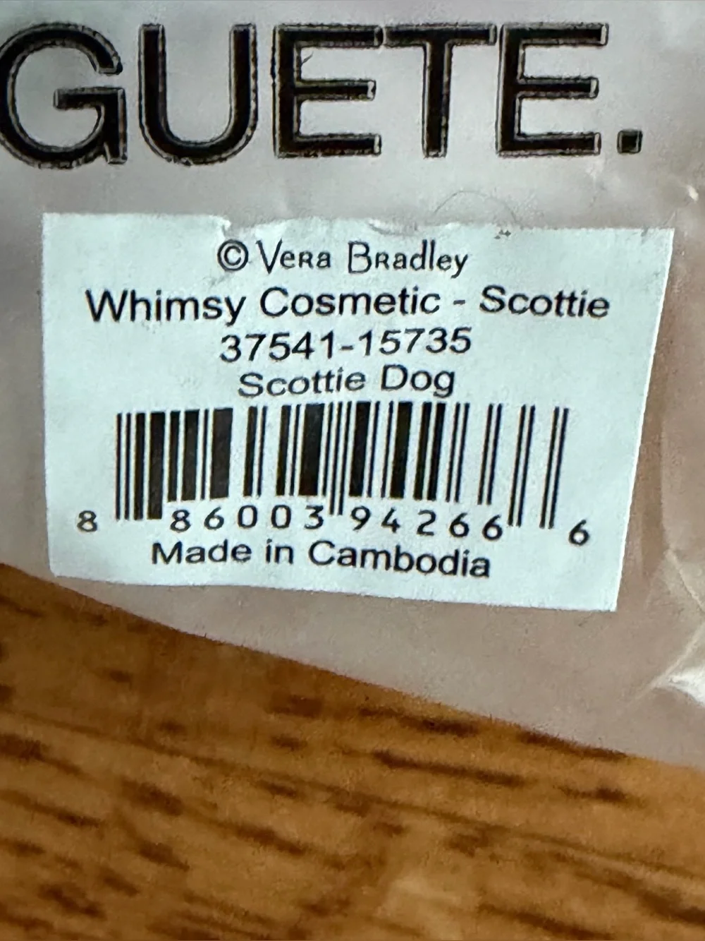 NWT Vera Bradley Scottie Dog Whimsy Cosmetic Case Bag Round Red Holiday Retired
